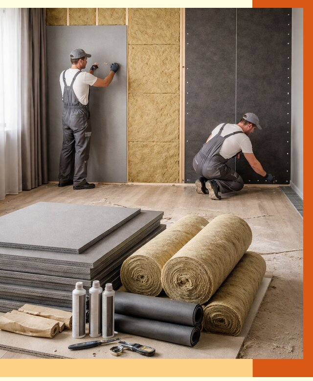 Шумоизоляция дома в Магадане от 4600 руб/м2 — комплексная звукоизоляция под ключ | ТепломастерМгд