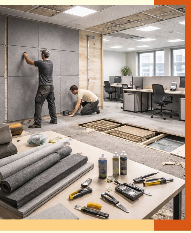 Профессиональная шумоизоляция офиса в Магадане от 6901 руб. за м2 | ТепломастерМгд