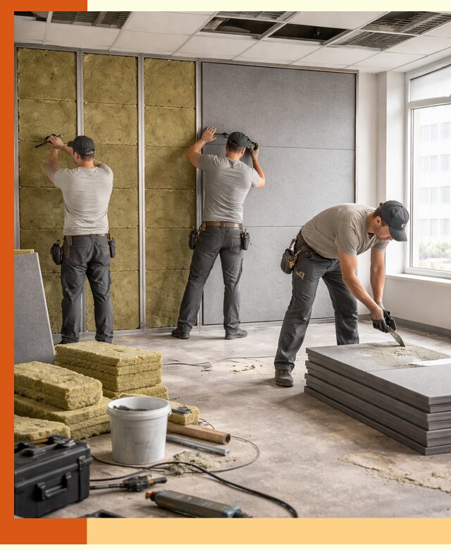 Профессиональная шумоизоляция офисов в Магадане для комфорта сотрудников