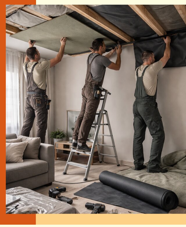 Шумоизоляция потолка в Магадане — профессиональное устранение шумов