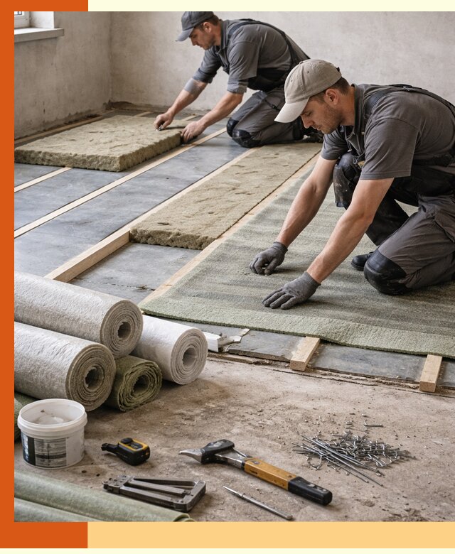 Шумоизоляция пола в Магадане — профессиональная звукоизоляция помещений