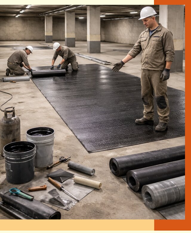 Гидроизоляция паркинга в Магадане от 1227 руб/м² — профессиональная защита | ТепломастерМгд