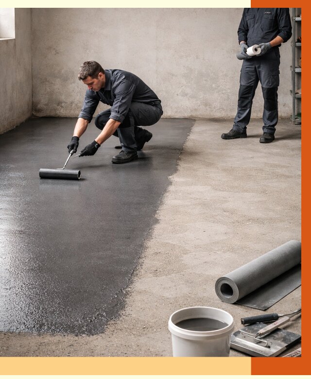 Гидроизоляция гаражного пола в Магадане от 3578 руб./м² — ТепломастерМгд профессионально