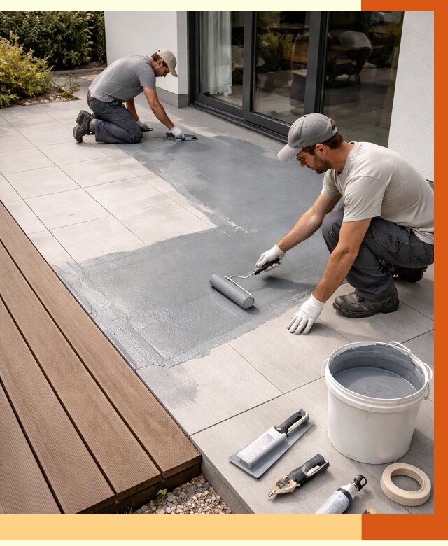 Гидроизоляция террасы в Магадане под ключ от 7667 руб./м² | ТепломастерМгд