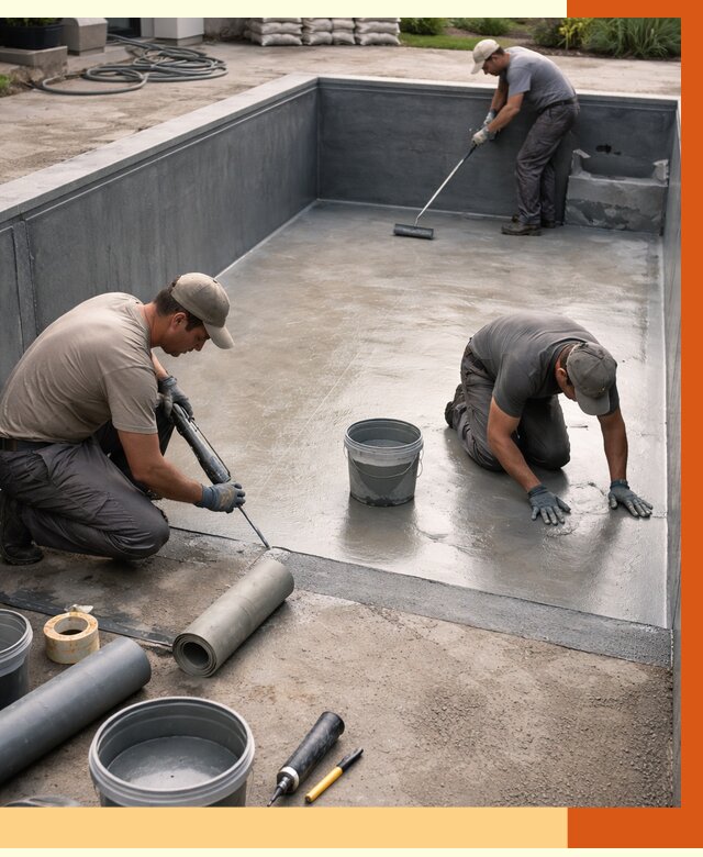 Профессиональная гидроизоляция бассейна в Магадане от 6645 руб. за м2 | ТепломастерМгд