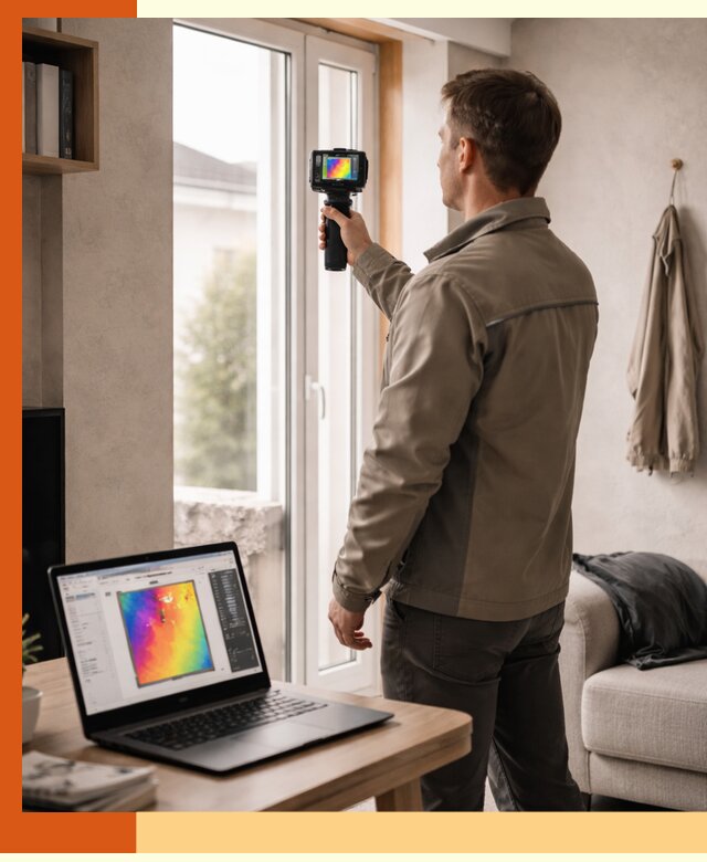 Тепловизионное обследование квартиры в Магадане для поиска утечек тепла