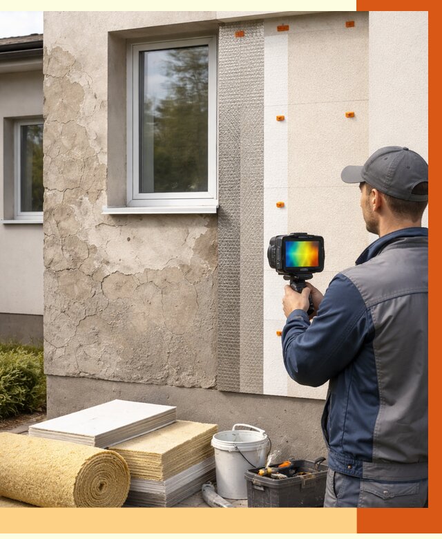 Тепловизионное обследование фасада в Магадане от 4600 руб. под ключ | ТепломастерМгд