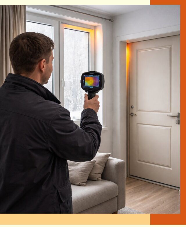 Тепловизионное обследование окон и дверей в Магадане от 4600 руб. | ТепломастерМгд
