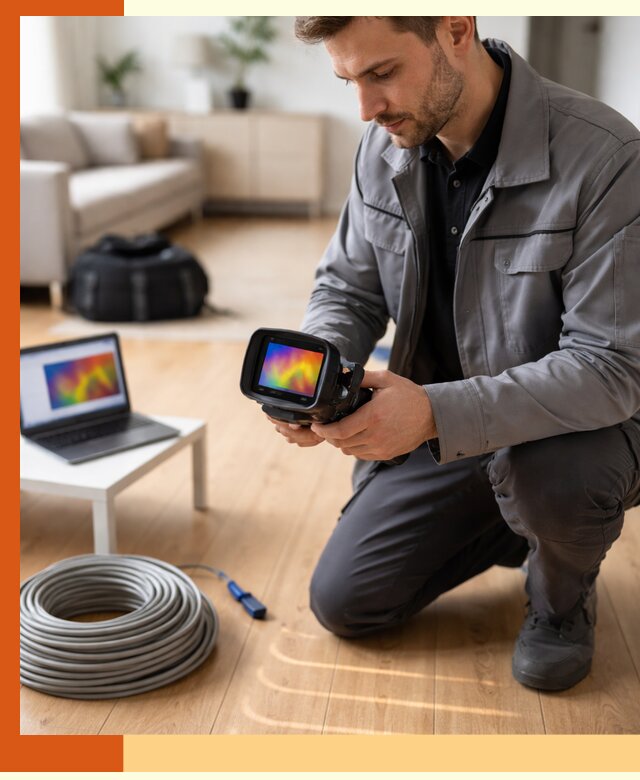 Тепловизионное обследование тёплого пола в Магадане для точной диагностики