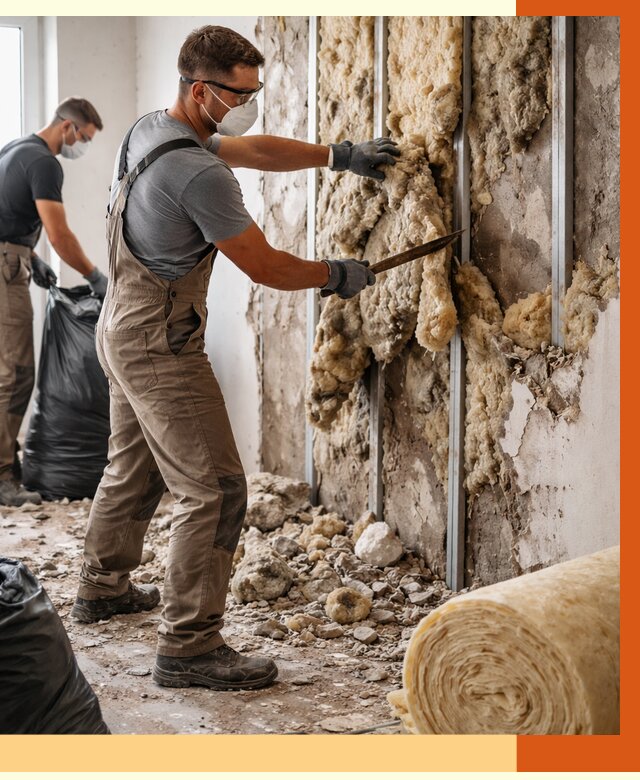 Демонтаж старого утеплителя в Магадане от 3578 руб. — работы под ключ | ТепломастерМгд