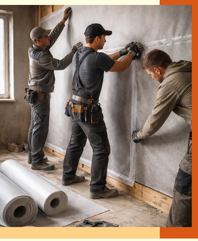 Монтаж ветроизоляции в Магадане от 4600 руб./м2 — профессионально | ТепломастерМгд