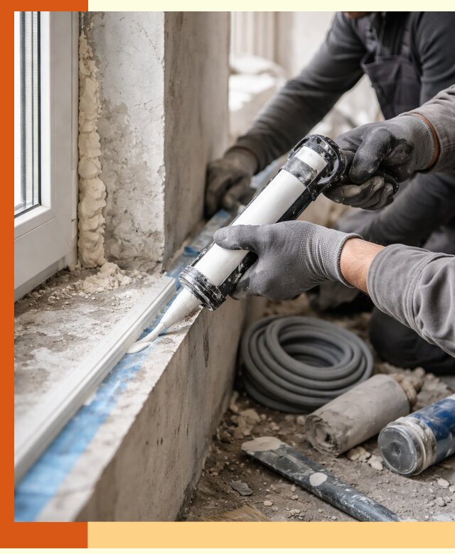 Герметизация стыков и примыканий зданий в Магадане