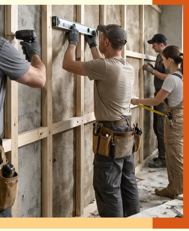 Монтаж обрешетки под утепление в Магадане от 1176 руб/м² | Заказать у ТепломастерМгд